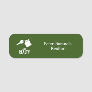 Porte-nom Vert immobilier