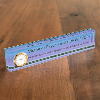Porte-nom Victimes de rappel de bureau de psychiatres