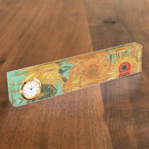 Porte-nom Vincent Van Gogh Douze Tournesols Dans Un Vase