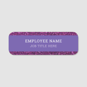 Porte-nom Violet bleu et violet Parties scintillant : Ajoute