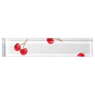 Porte-nom Vivid Cherry Motif