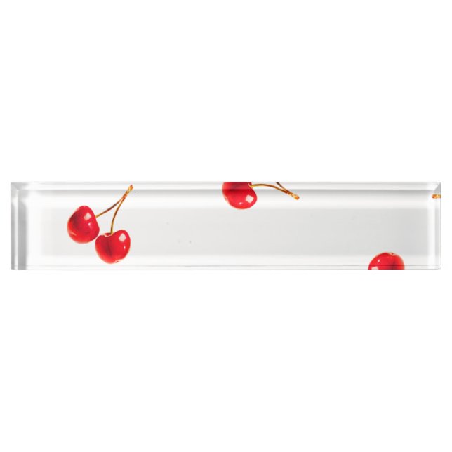 Porte-nom Vivid Cherry Motif (Devant)