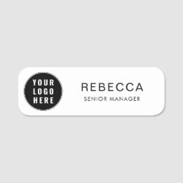 Porte-nom Votre logo d'entreprise et nom de l'employé de la