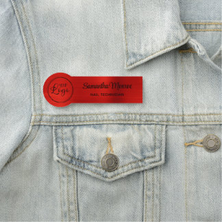 Porte-nom Votre logo d'entreprise ici Bright Red Ombre