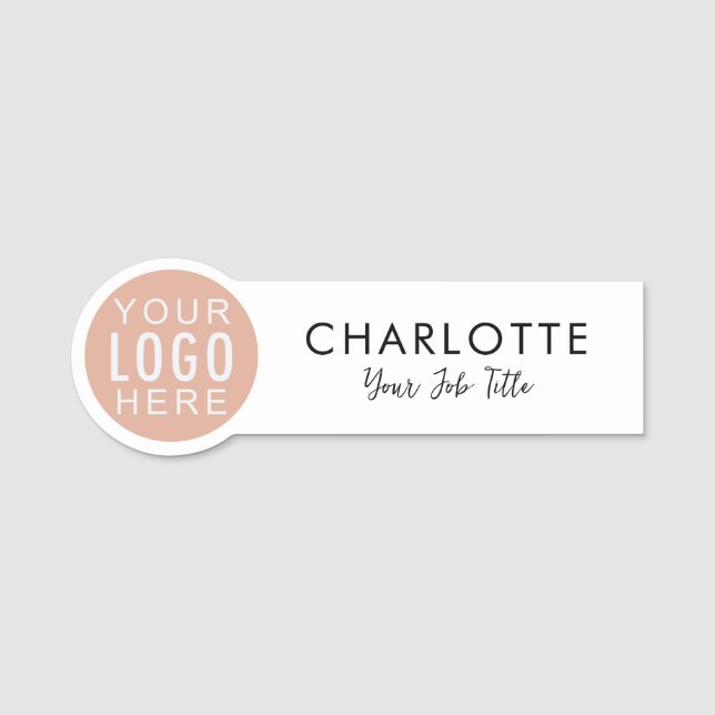 Porte-nom Votre Logo Employés Professionnels Personnalisés (Devant)