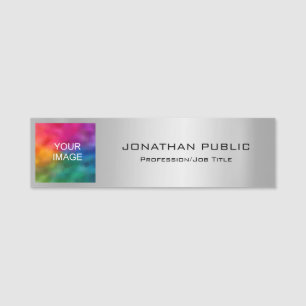 Porte-nom Votre logo ou photo d'entreprise Texte personnalis