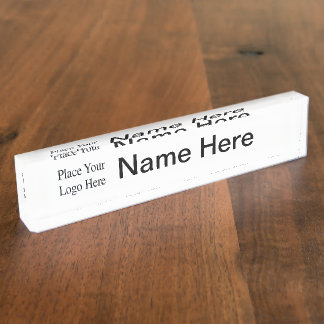 Porte-nom Votre plaque d'identification de logo de société