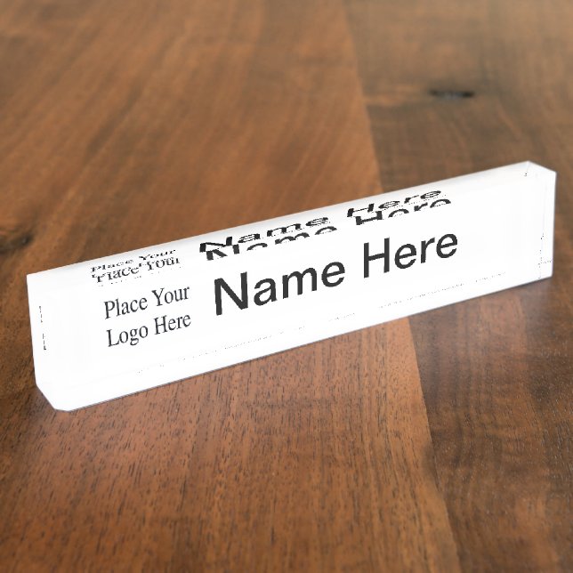 Porte-nom Votre plaque d'identification de logo de société (Taille)