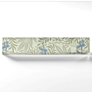 Porte-nom William Morris Larkspur Fond d'écran floral