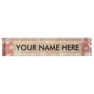 Porte-nom William Morris Wild Tulip Classique Conception Vic
