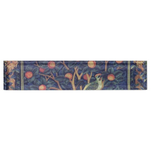 Porte-nom William Morris Woodpecker Tapestry Arts & Artisana