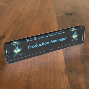 Porte-nom Yeux lumineux bleu brillant Créature