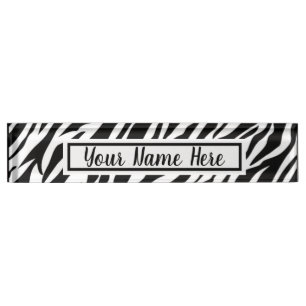 Porte-nom Zebra Stripes