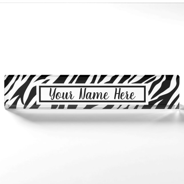 Porte-nom Zebra Stripes (Devant)