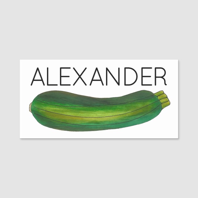 Porte-nom Zucchini Courgette été jardinier végétal ferme (Devant)