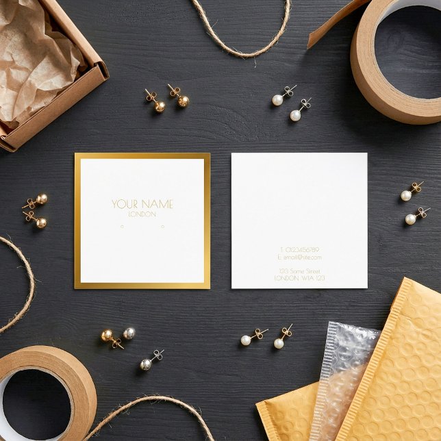 Porte-oreille à bordure or (Thick gold border earring holder.)