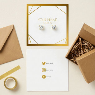 Porte-oreille géométrique or, icônes sociales