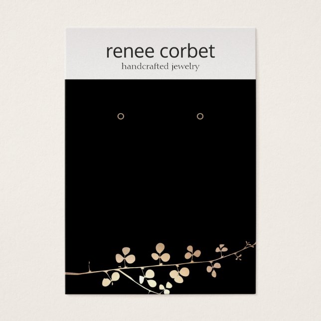 Porte-oreille noir cool Gold Branch (Devant)