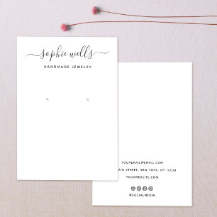 Porte-oreille noir simple Script