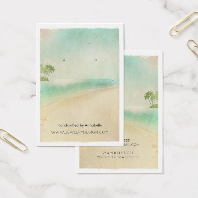 Porte-oreille Retro Sur Le Thème De La Plage (Bureau)