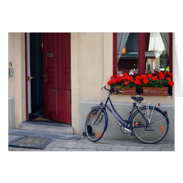 Porte ouverte de Bruges avec vélo (Devant horizontal)