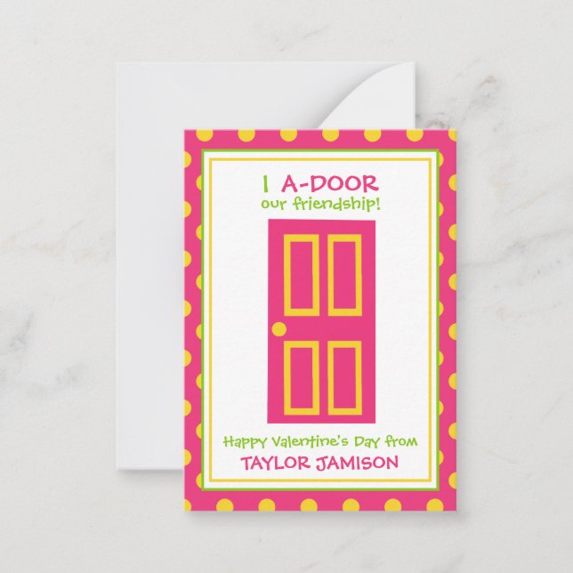 Porte Pointe Polka Personnalisé Valentine's Cartes (Devant)