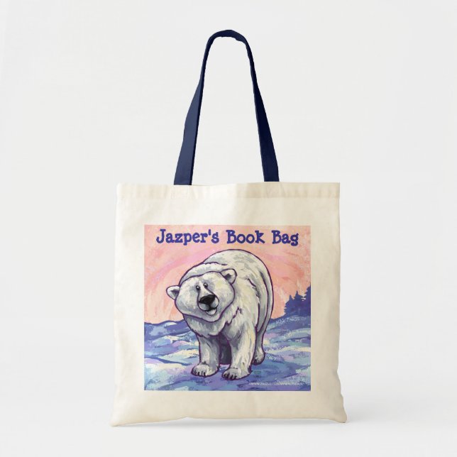 Porte polaire amusant Sac de livre personnalisé (Devant)