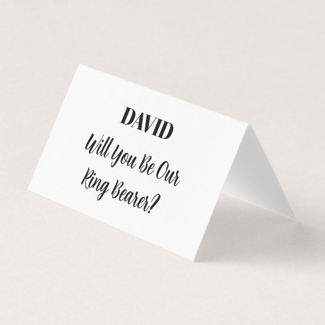 Porte-sonnerie Nom personnalisé Mariage Simple Min (Front)