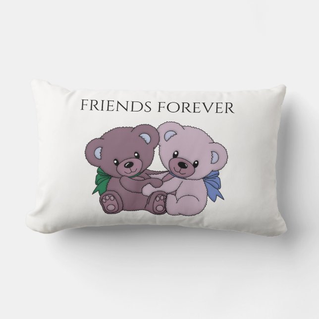 Porte un coussin Lumbar "Friends Forever". (Recto)