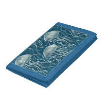 Motif de poisson marine bleu et blanc gelée