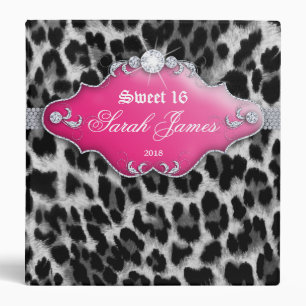 Portefeuille de Classeur de mode Leopard Sweet 16