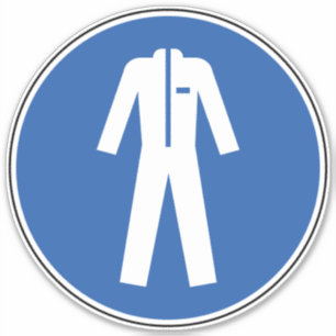 Porter des vêtements de protection Étiquette symbo
