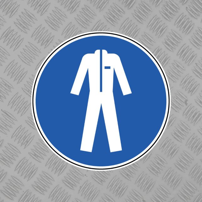 Porter des vêtements de protection Étiquette symbo (Créateur téléchargé)