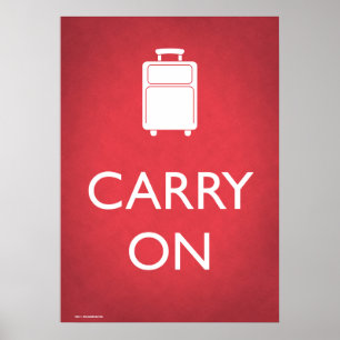 Porter Sur Bagage Drôle Poster