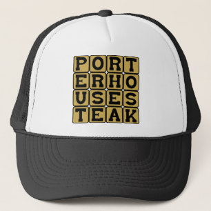 Porterhouse Steak, BBQ Meat Trucker Hat