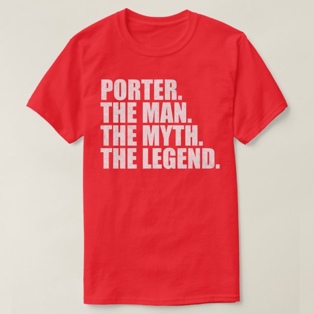 PorterPorter Name Porter given name T-Shirt (Design Front)