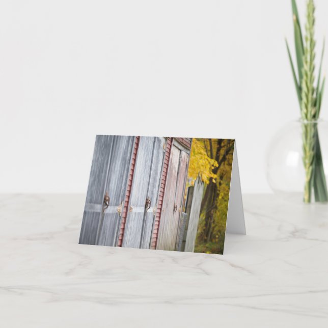 Portes de grange rustique Cartes pour notes blancs (Devant)