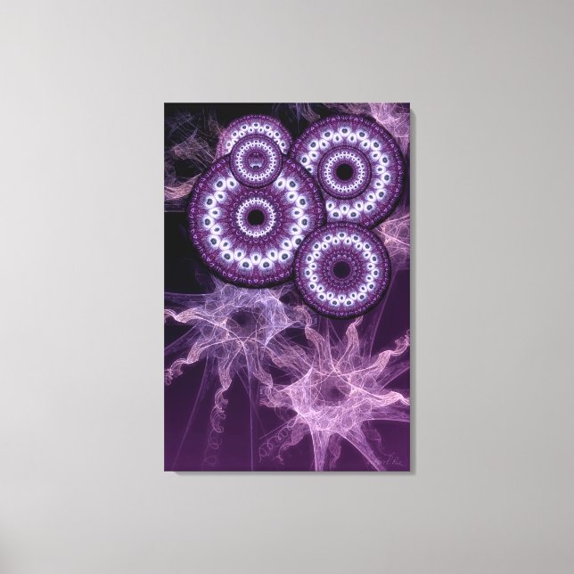 Portes psychédéliques Toile d'Imaginaire violet (Recto)