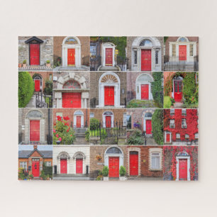 Portes rouges de Dublin Irlande Jigsaw Puzzle