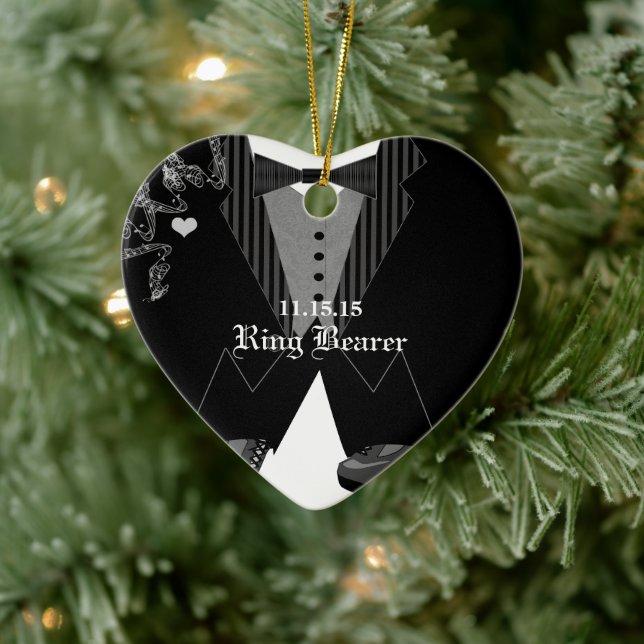 Porteur de bague Disco Mariage Ornement de Noël (Arbre)
