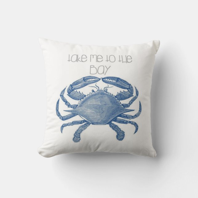 Portez-moi au coussin de crabe bleu de baie (Recto)