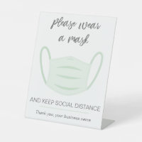 Portez un masque, panneau commercial personnalisé