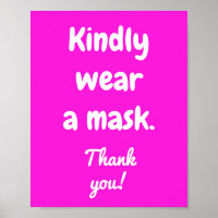 Portez une affiche Masque