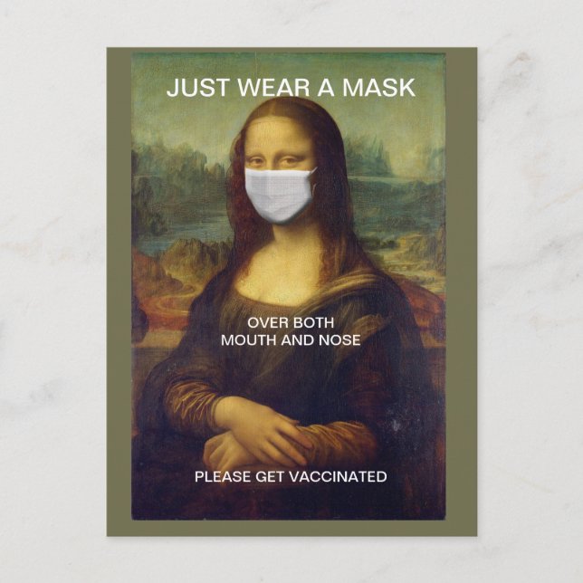 PORTEZ UNE CARTE POSTALE MASK MONA LISA (Devant)