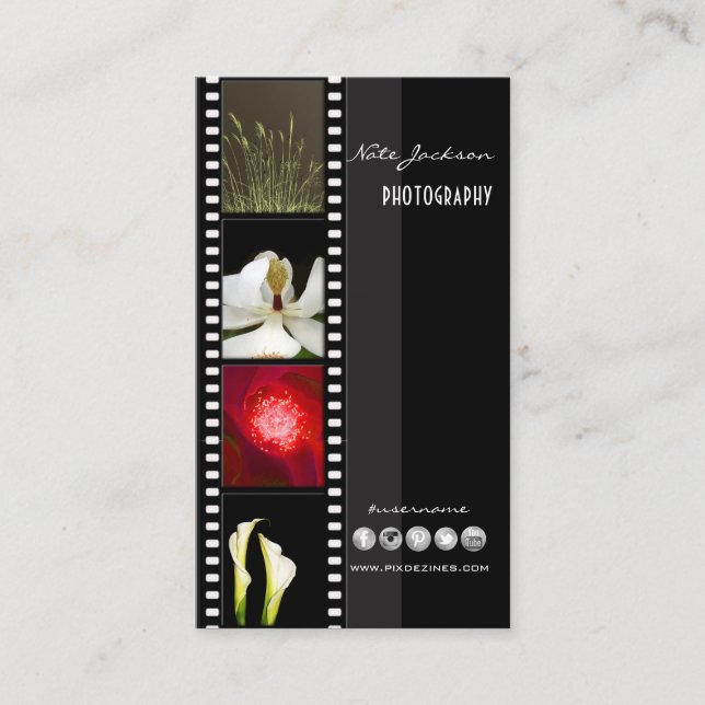 Portfolio business cards photos template (Front)