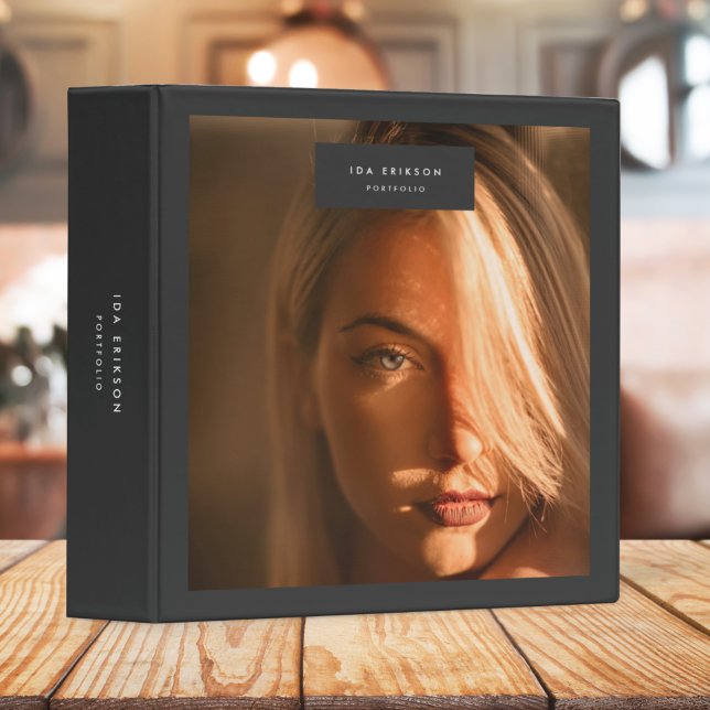 Portfolio Model Actor Photo Minimal Charcoal Grey Binder (Creator Uploaded)