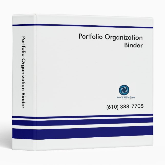 Portfolio Organization Binder 1.5" -CP Welde Group (Front/Spine)