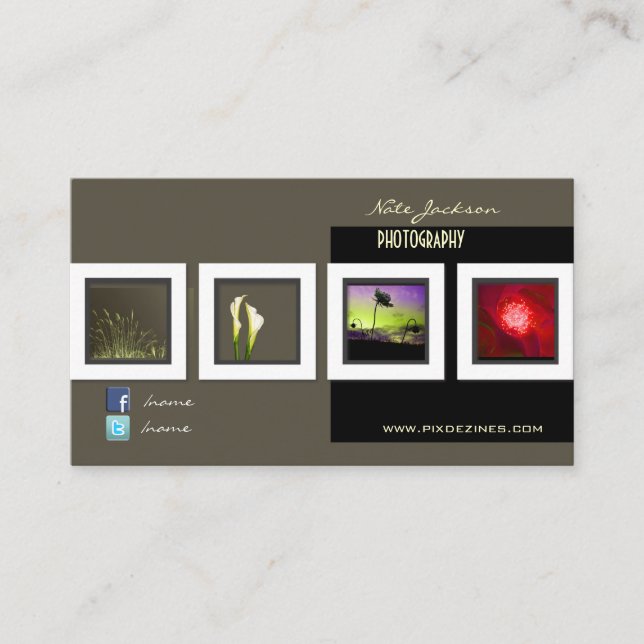 PORTFOLIO PHOTO TEMPLATE BUSINESS CARD (Front)