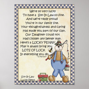 Portfolio-Son-In-Law-Lucky Penny-glue penny on it Poster