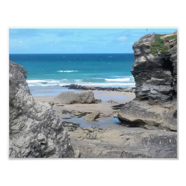 Porth Beach Newquay Cornwall Photograph (Front)